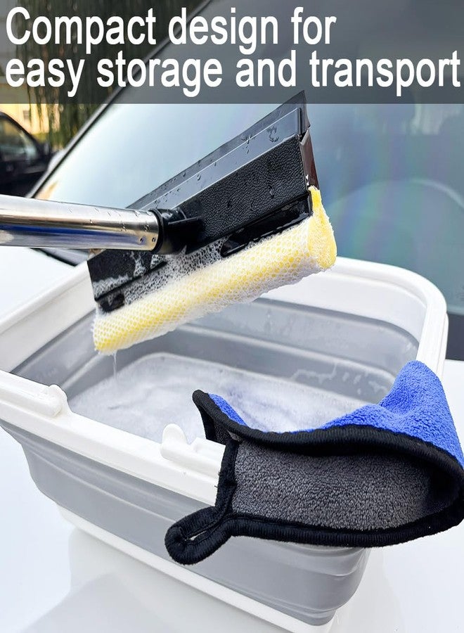 Dodifker Window Cleaning Kit, Squeegee with Bucket for Windshield Cleaning, Bathroom, Shower Doors, Mirrors, Tiles, and Car Windows (Grey) - Image 4